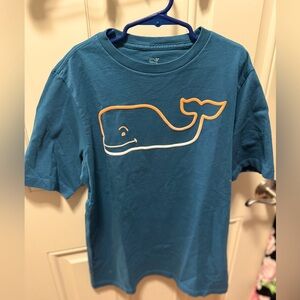 Vineyard Vines Blue Short Sleeve Tee with Iconic Whale Logo boys M